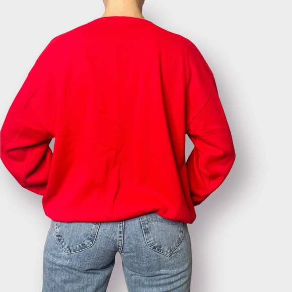 80s Polar Bear Sledding‎ Holiday Scene Sweatshirt - Picture 7 of 7